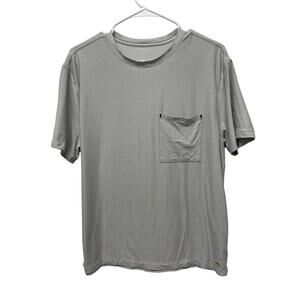 Vuori Men's Short sleeve Strato Pocket Tee relaxed fit platinum heather medium